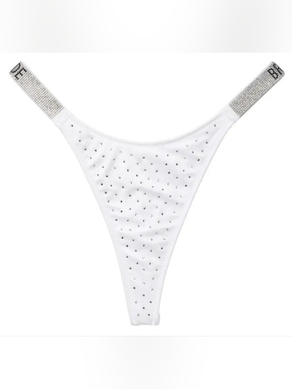 XXL Victoria's Secret Swim Diamanté Shine Strap Thong Bikini Bottom Bride